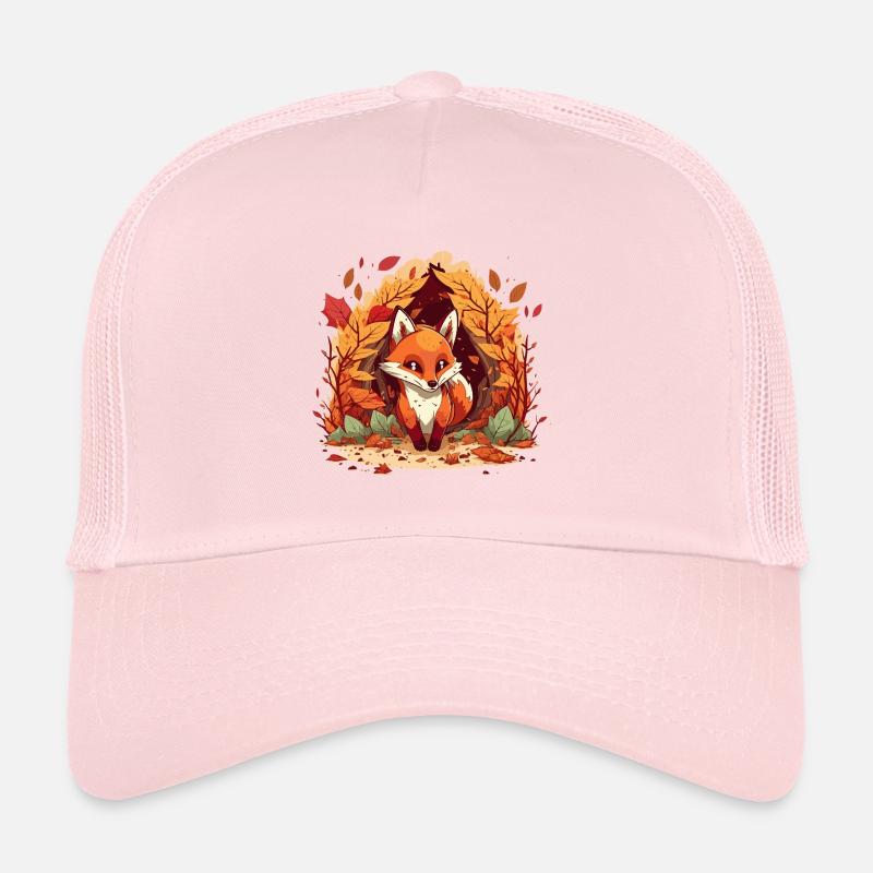 Herbstfuchs im Blätterkreis Trucker Cap