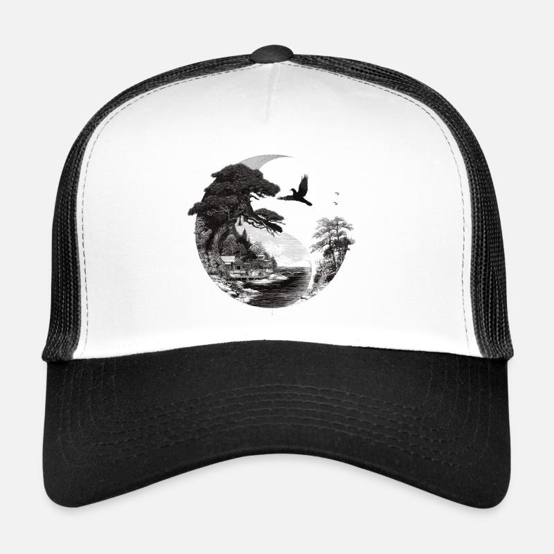 Silhouette forestière à travers le monde Casquette trucker 
