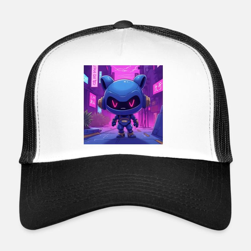 Ninjo Urban Neon Robot - Trucker Cap - white/black