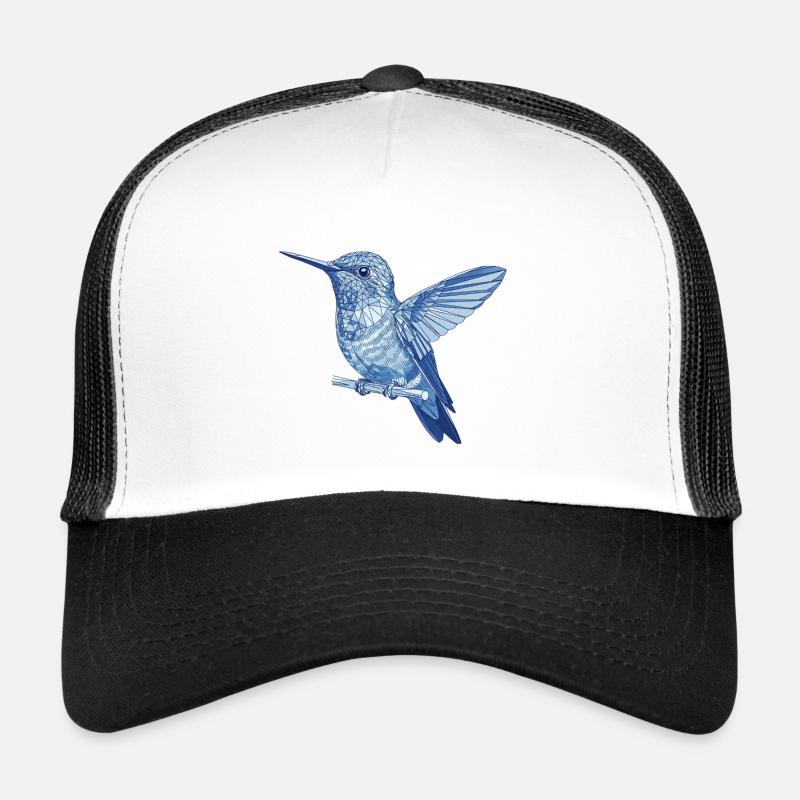 Colibri géométrique sur branche Casquette trucker 