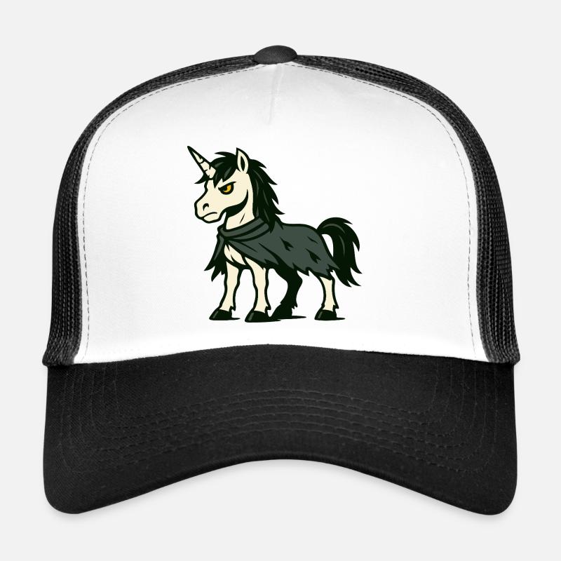 Dunkler, abtrünniger Einhorn mit zerfetztem Umhang-Schleichen Trucker Cap