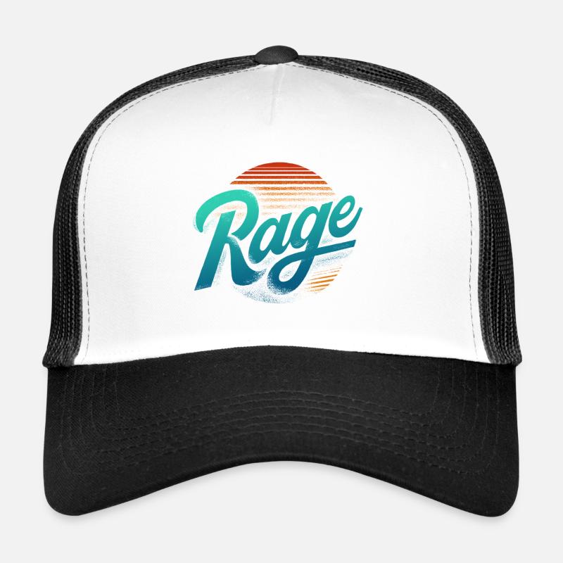 Rage Neon Retro Lettering Trucker Cap