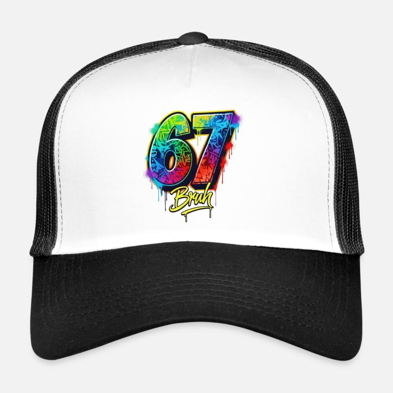 6 7 Mème – Édition Graffiti Bruh Casquette trucker 