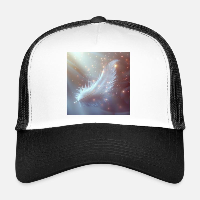 Ätherische Feder leuchtend – Symbol des Lichts Trucker Cap