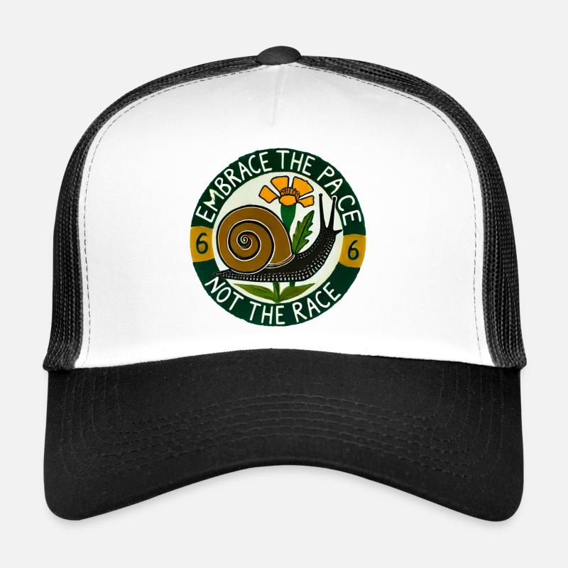 Embrace Slow Pace Snail Trucker Cap