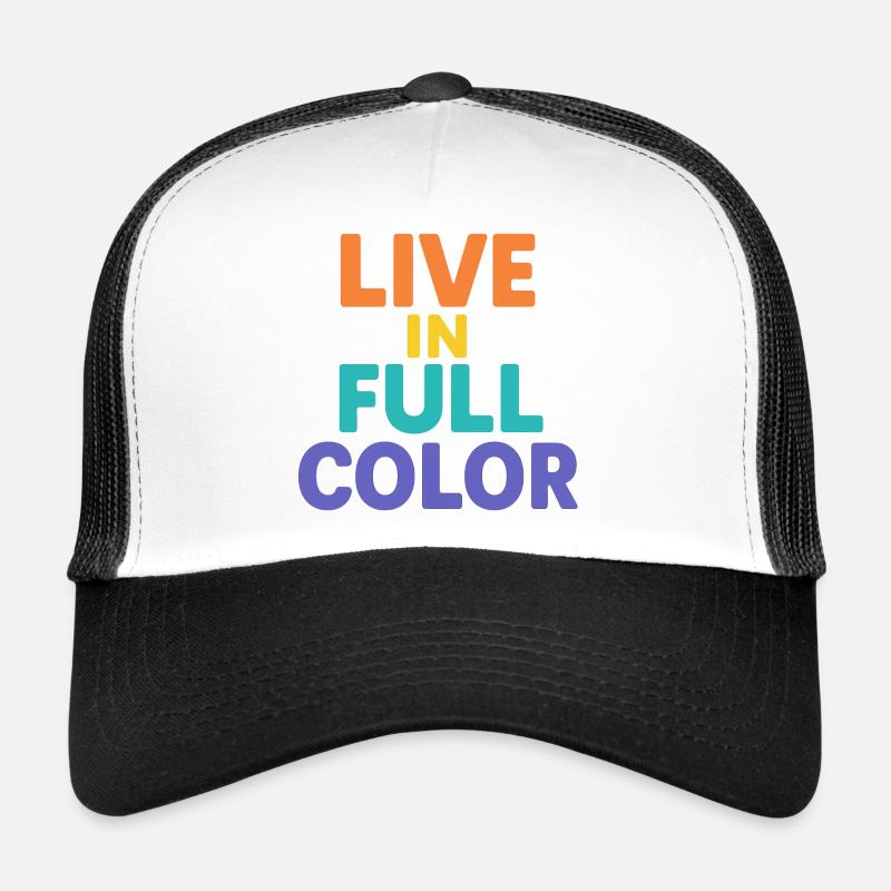 En direct en typographie en couleur Casquette trucker 