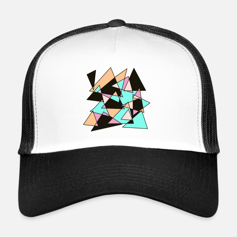 Triangles pastel géométriques Casquette trucker 