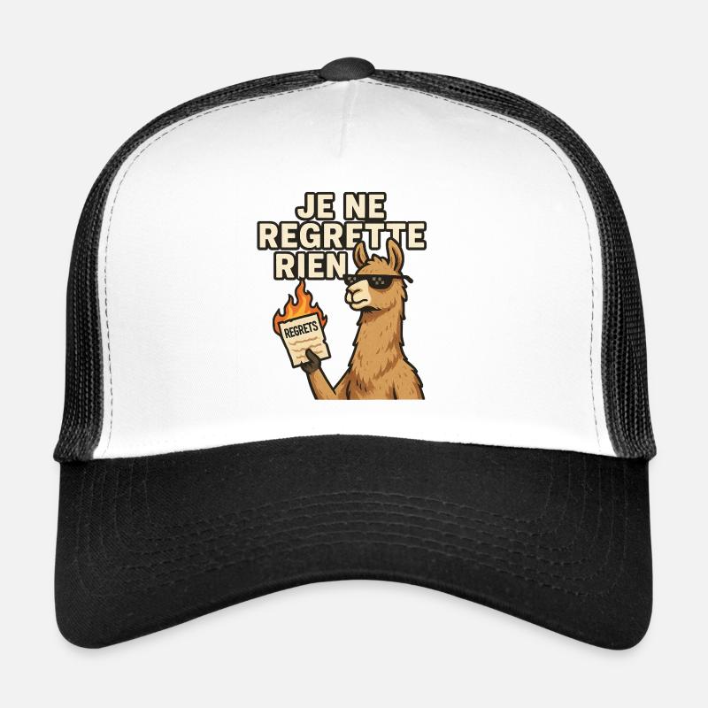 Rebellious Llama I don't regret anything Trucker Cap