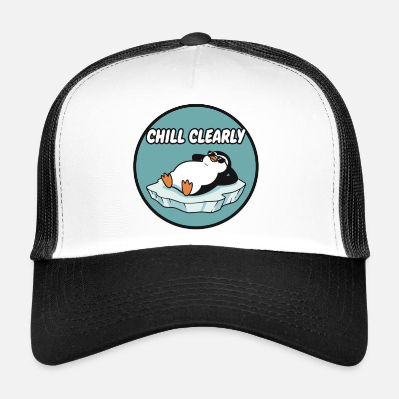 Chill Clearly Pinguin auf Eis Trucker Cap