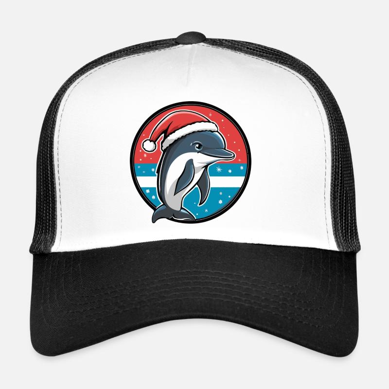 Delfin mit Weihnachtsmütze Trucker Cap