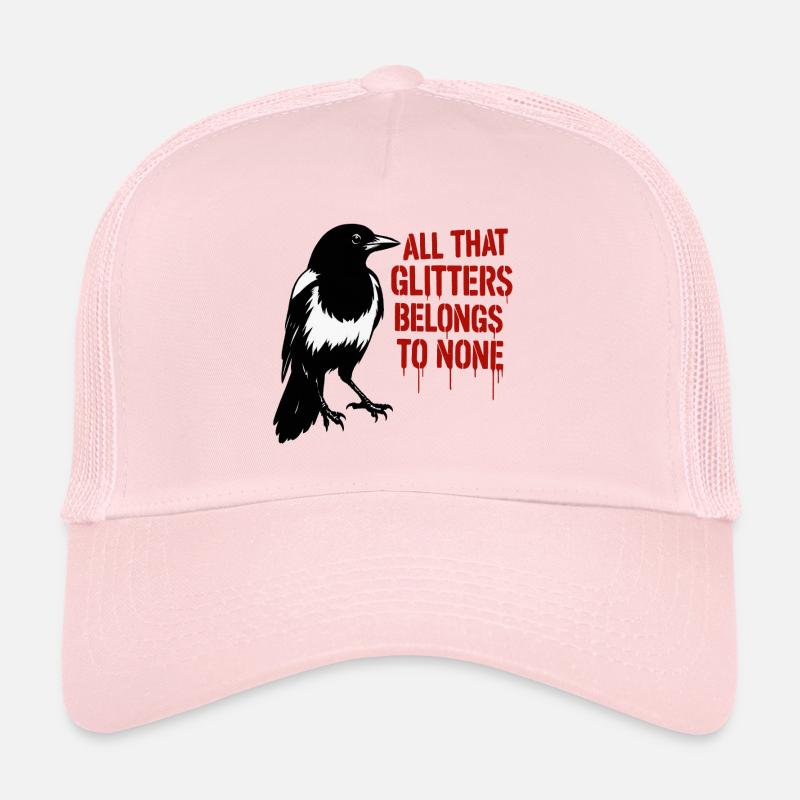 Magpie, Raven and Glitter Slogan Trucker Cap