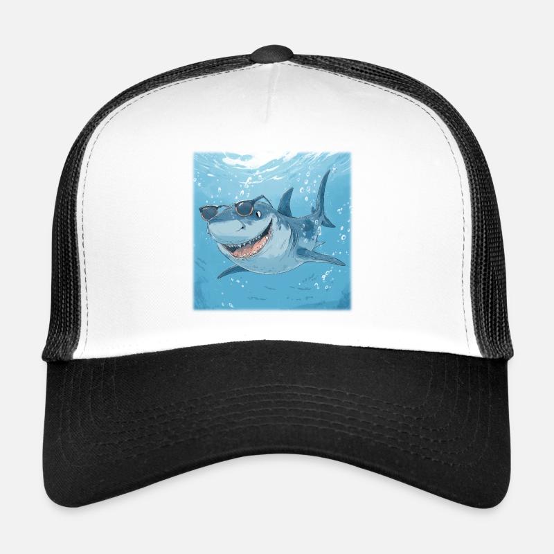 Casual Sunglasses Shark – Cool Under Water - Trucker Cap - white/black