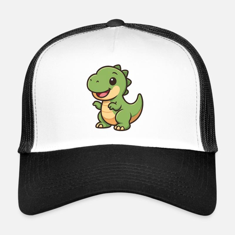 Happy Dino Cuddle Clipart Trucker Cap