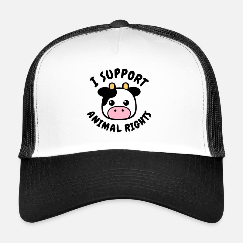 I Support Animal Rights Cow Trucker Cap