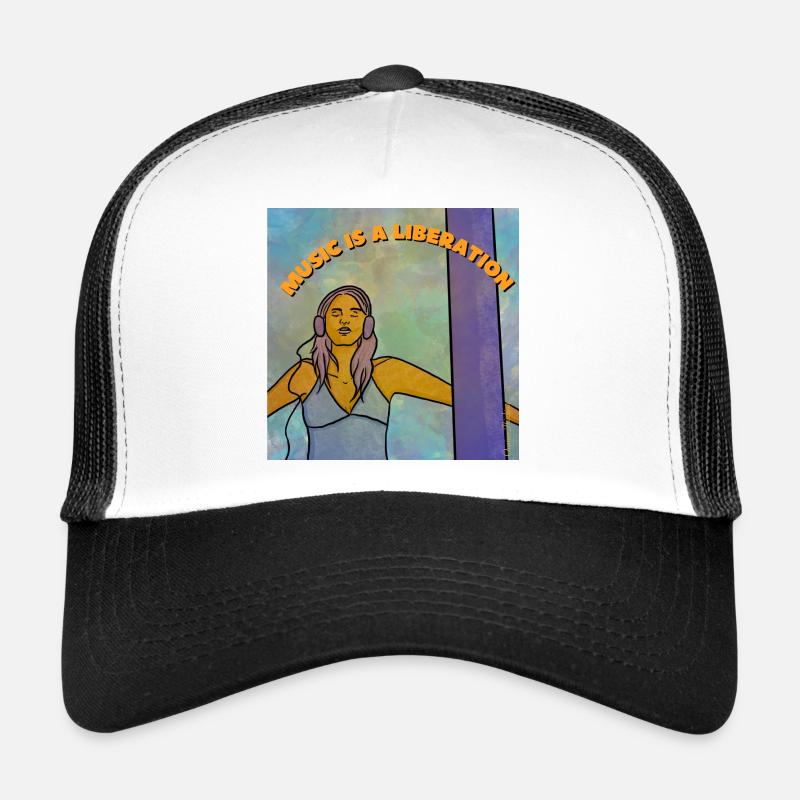 Musik ist eine Befreiung - Trucker Cap - Weiß/Schwarz
