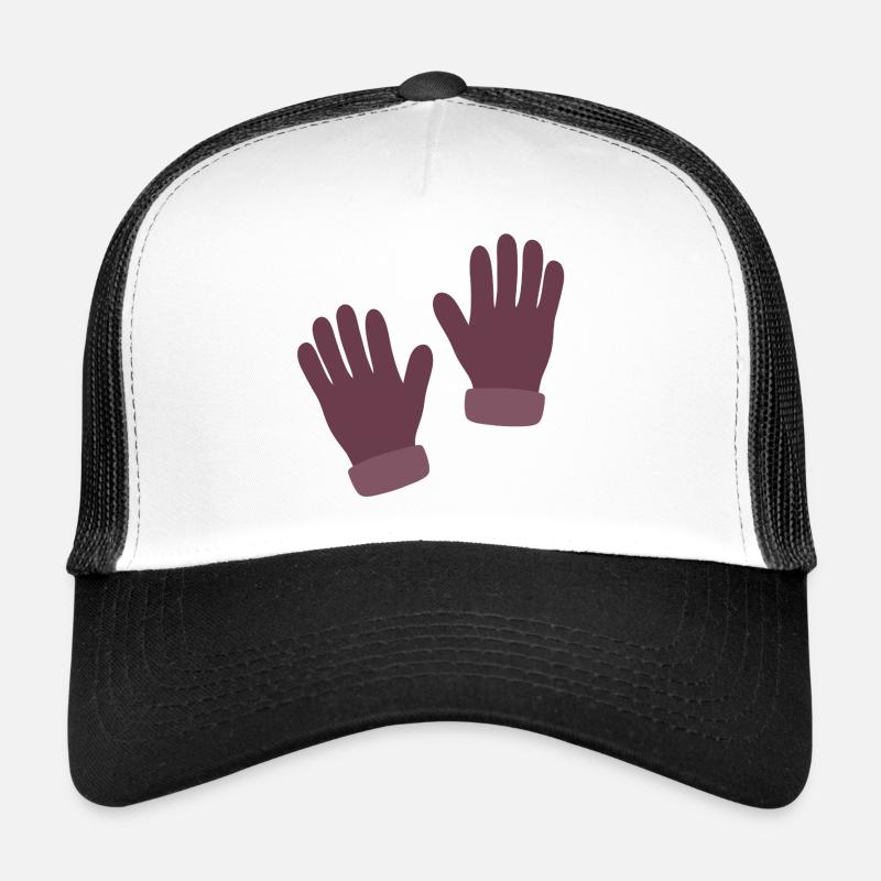 Imprimé gants minimalistes mauve Casquette trucker 