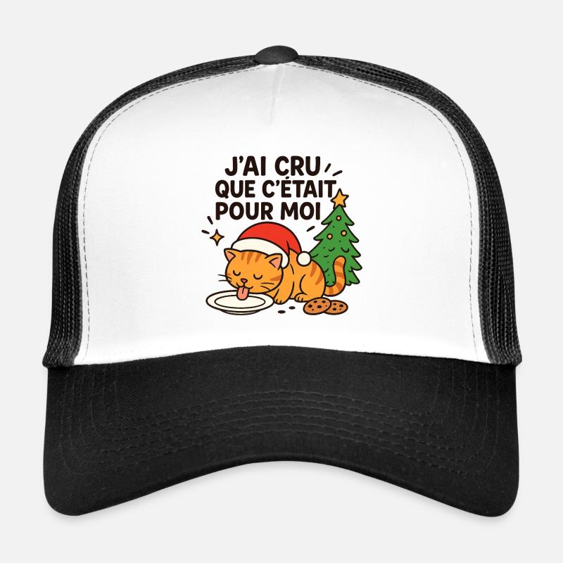 Chat festif Noël: pour moi Casquette trucker 