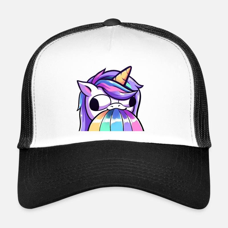 Lya derp - Casquette trucker  - blanc/noir