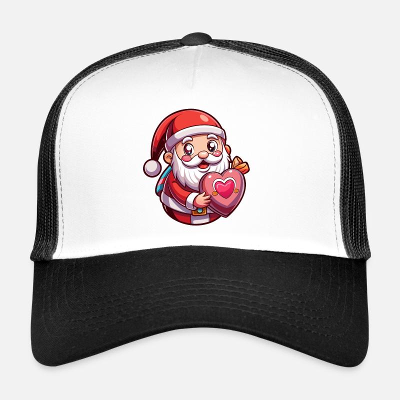 Santa Heart Hug Trucker Cap