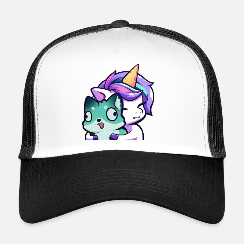 Lya Unicorn Hug - Trucker Cap - white/black