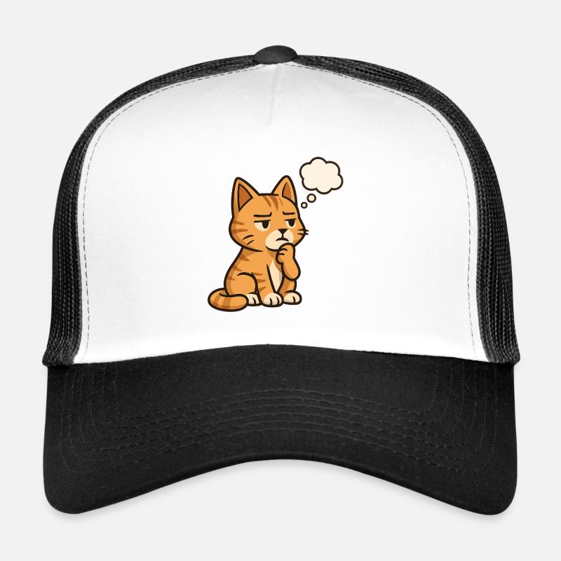 Thoughtful-Cat Trucker Cap
