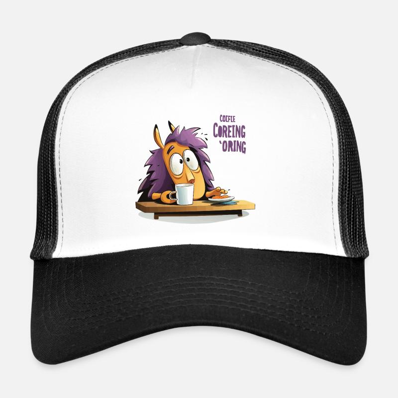 Hérisson au café le matin Casquette trucker 