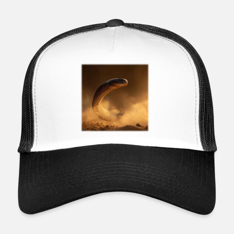 Cobra d’Or dans la poussière du désert Casquette trucker 