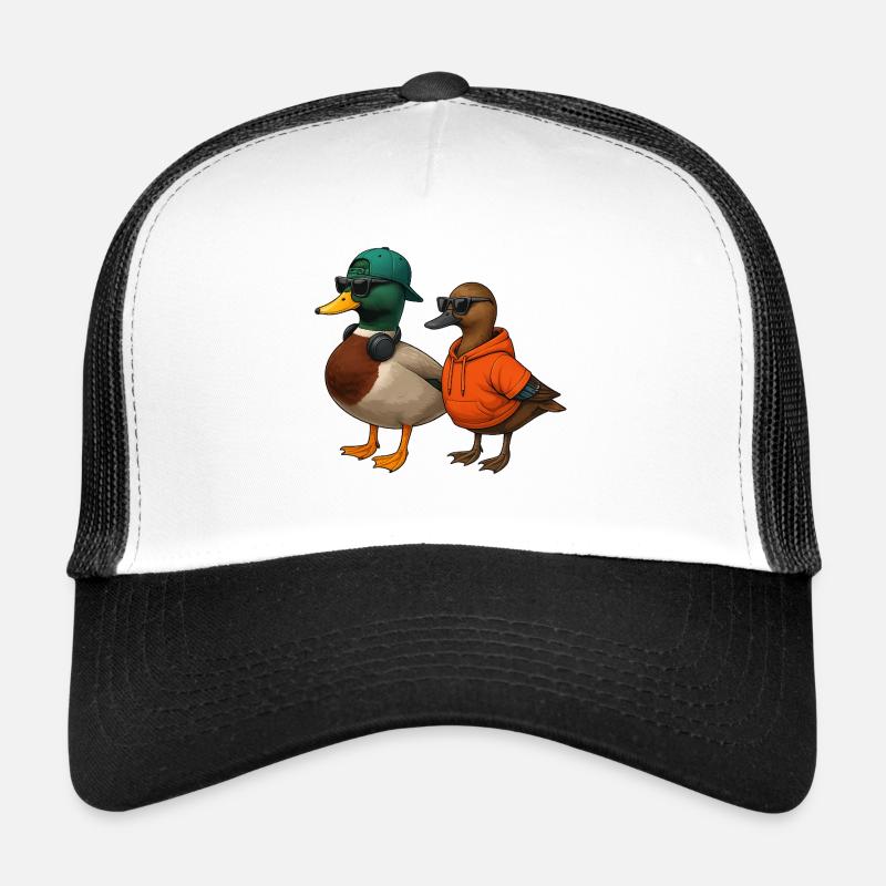 Couple de canards dans un look cool Casquette trucker 