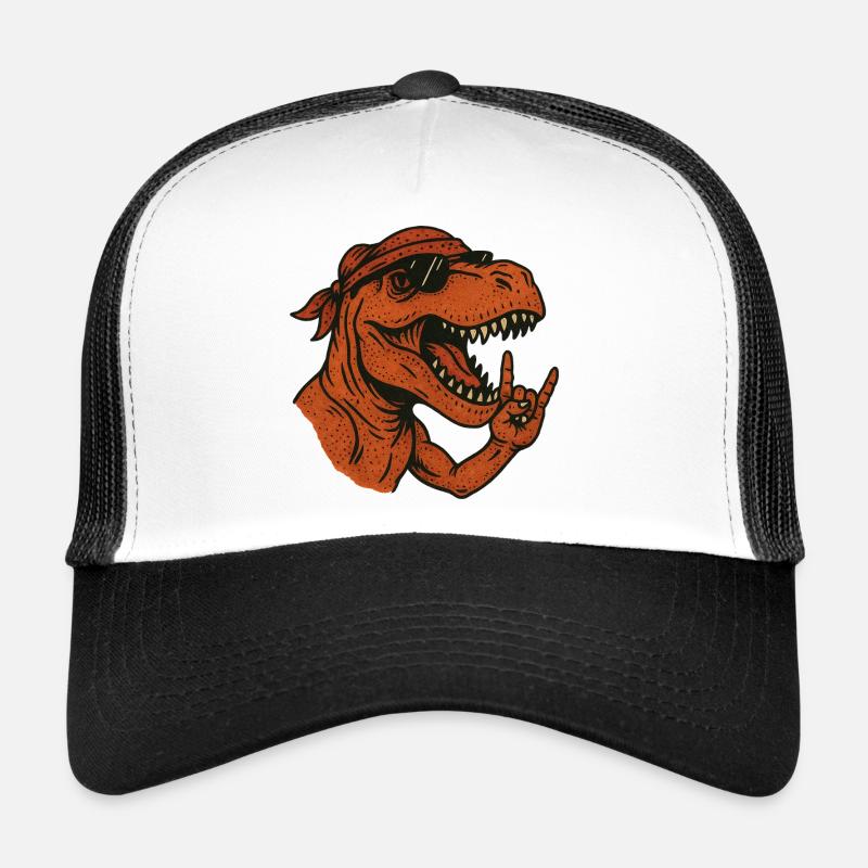 Rex Rocker Dino - Trucker Cap - Weiß/Schwarz