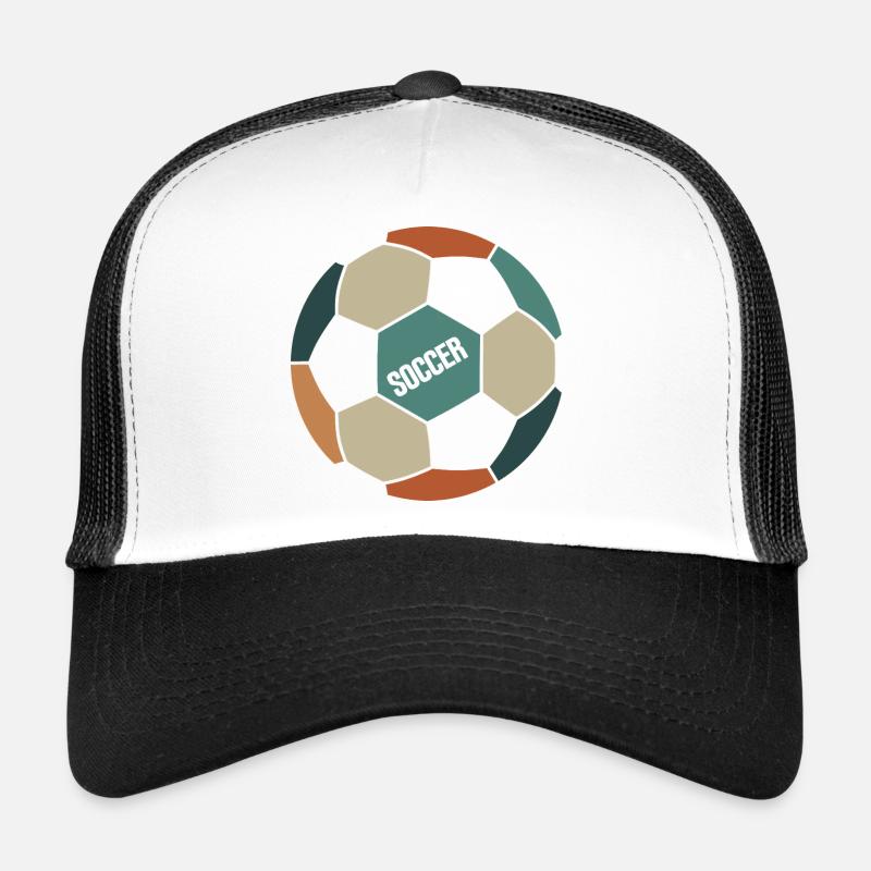 Retro Soccer Ball - Trucker Cap - white/black