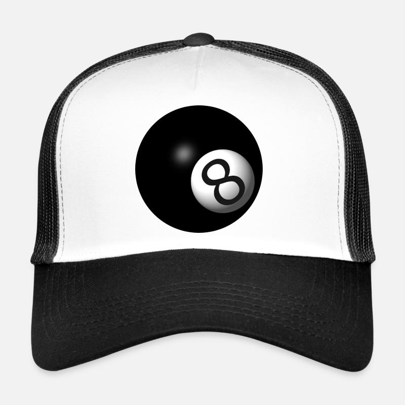 Billardkugel - Trucker Cap - Weiß/Schwarz