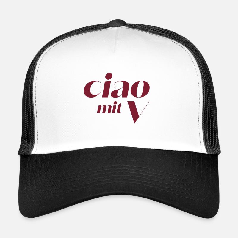 Ciao avec la Calligraphie Vintage V Casquette trucker 