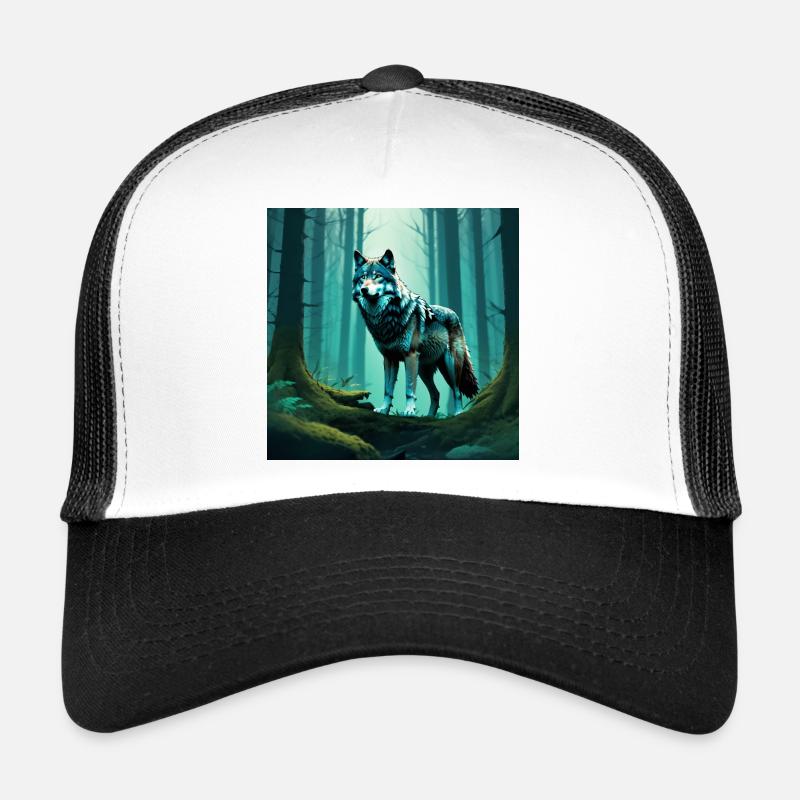 Wood wolf in the cloud forest - Trucker Cap - white/black