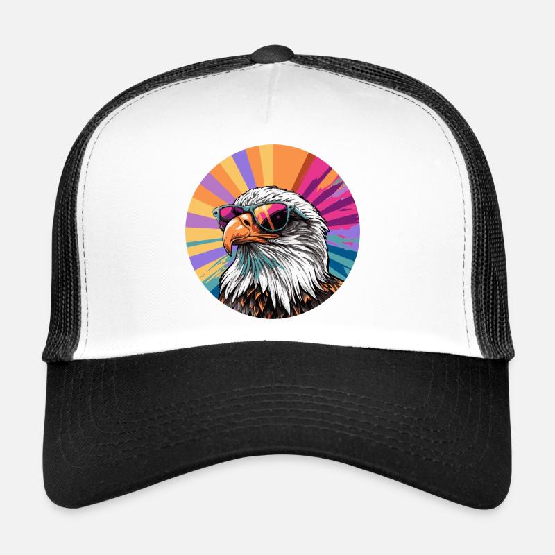 Aigle avec des lunettes de soleil Casquette trucker 
