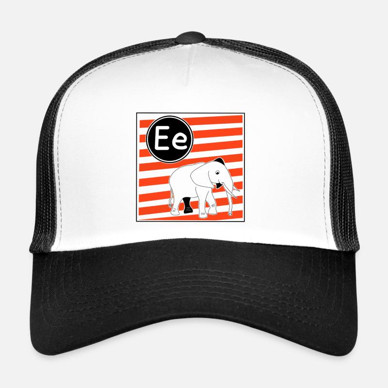 E pour Lettres d’éléphant pour apprendre à lire Casquette trucker 