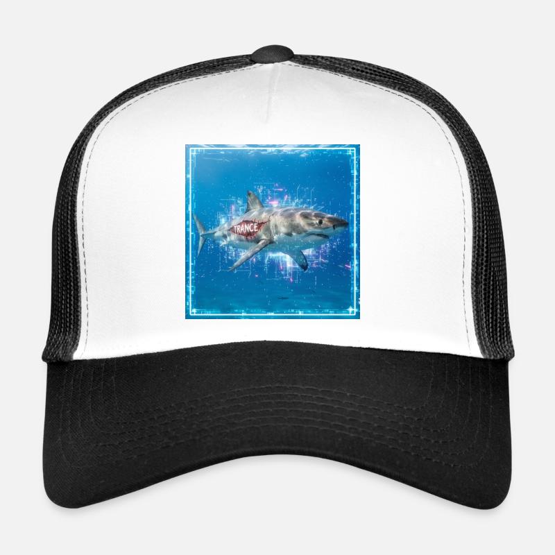 Requin de Transe - Casquette trucker  - blanc/noir