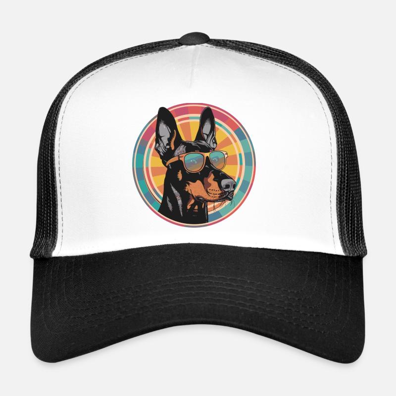 Lunettes de soleil Doberman Pop Art Casquette trucker 