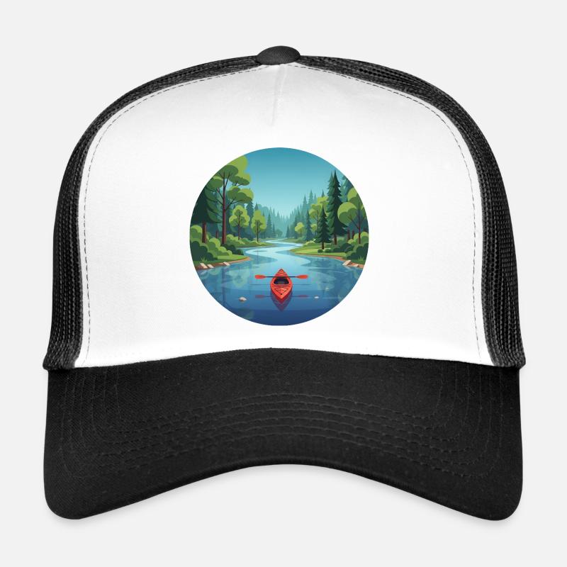 Kanu Kajak Ruderboot Canadier - Trucker Cap - Weiß/Schwarz