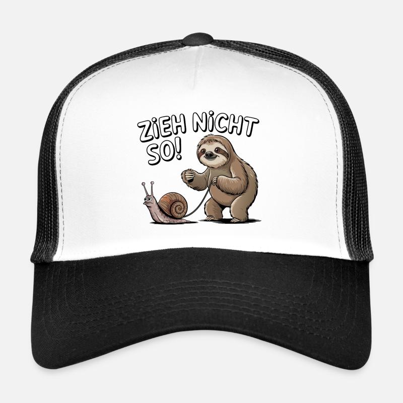 Sloth Humor Don't Pull So Cartoon Trucker Cap
