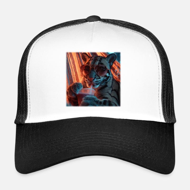 Conception de hamac néon léopard à nuages froids Casquette trucker 
