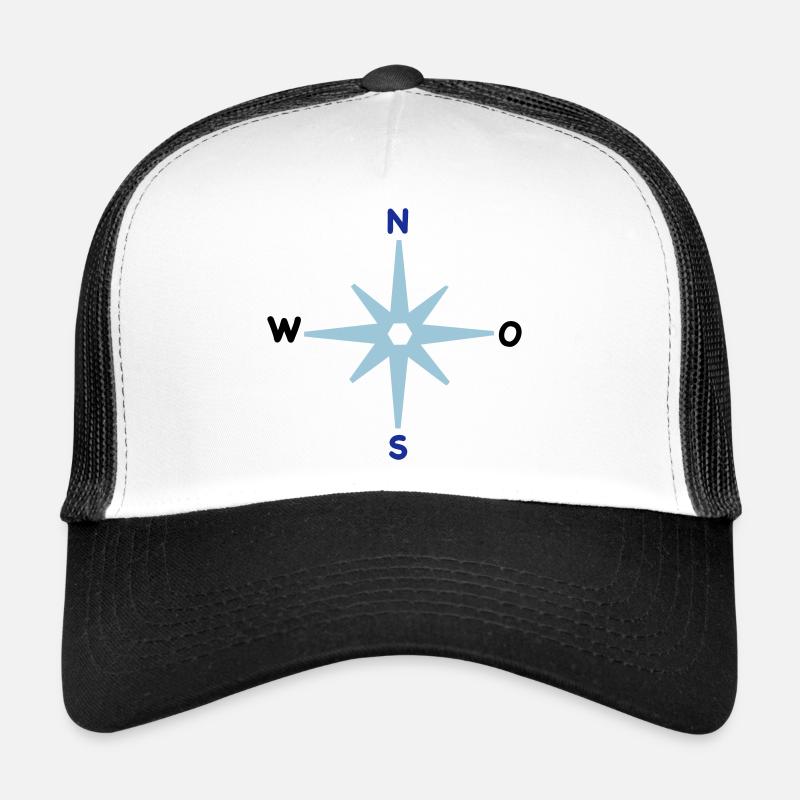 Kompass Himmelsrichtungen Sternkompass maritim Trucker Cap