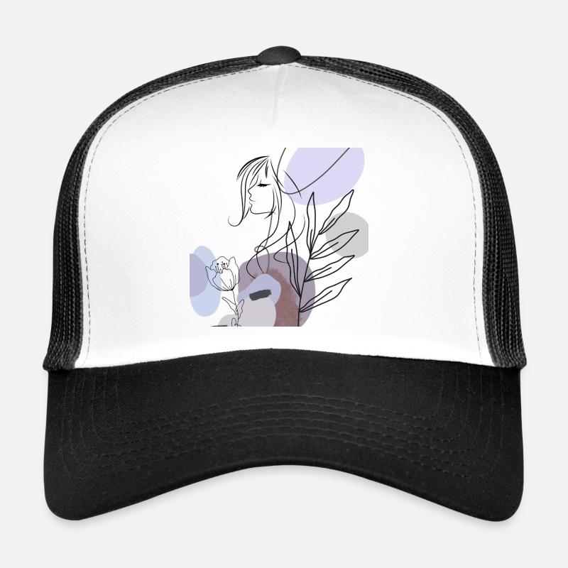 Abstract silhouette with pastel shapes Trucker Cap