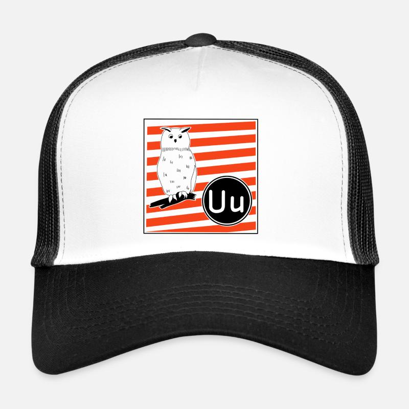 U for Eagle Owl - Trucker Cap - white/black
