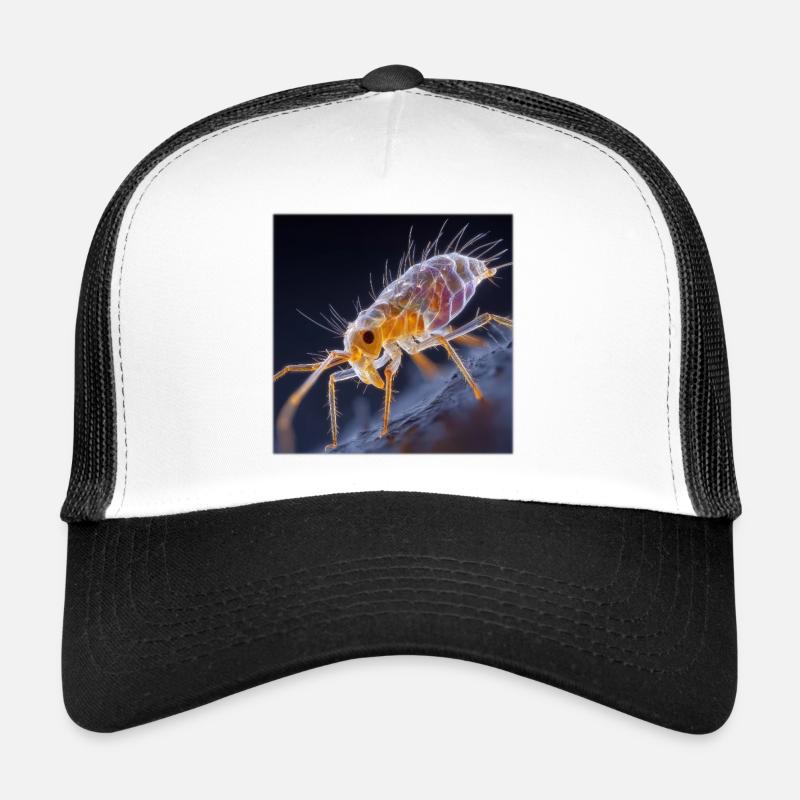 Puce transparente – Art macro des insectes dorés Casquette trucker 