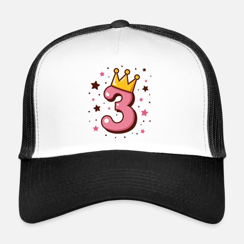 3e anniversaire Petite Princesse avec Couronne Casquette trucker 