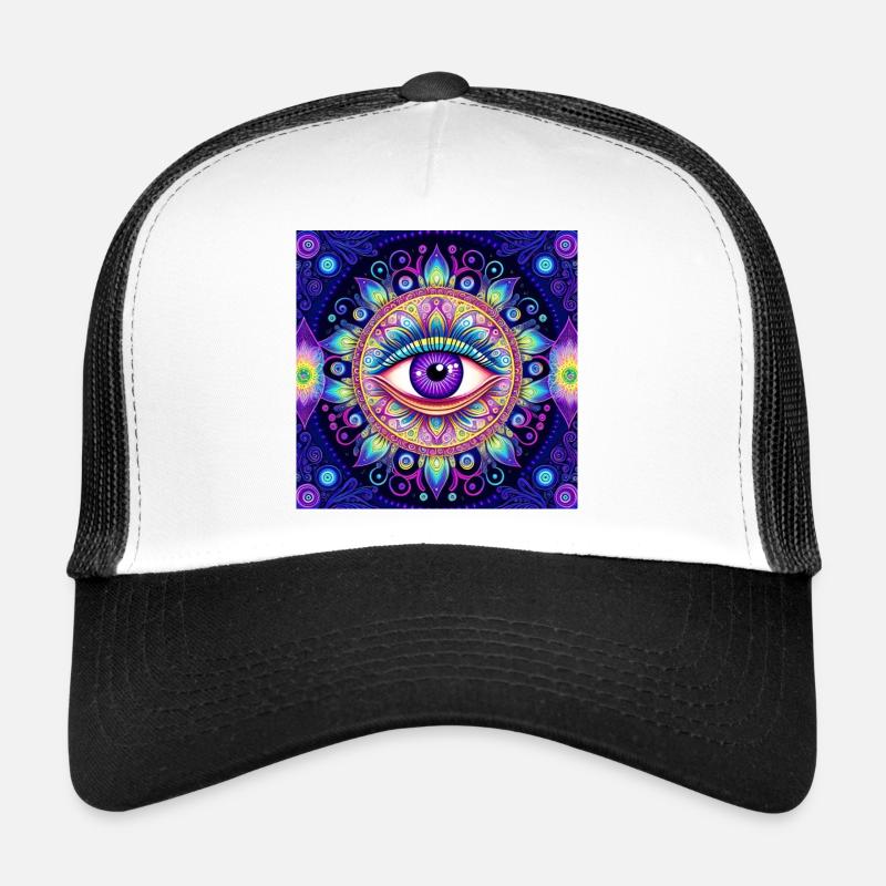 Auge im farbigen Mandala Trucker Cap