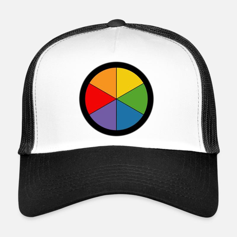 Roue des couleurs arc-en-ciel Casquette trucker 