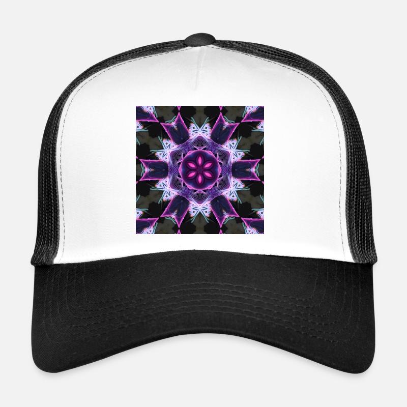 Kaléidoscope du mandala néon Casquette trucker 