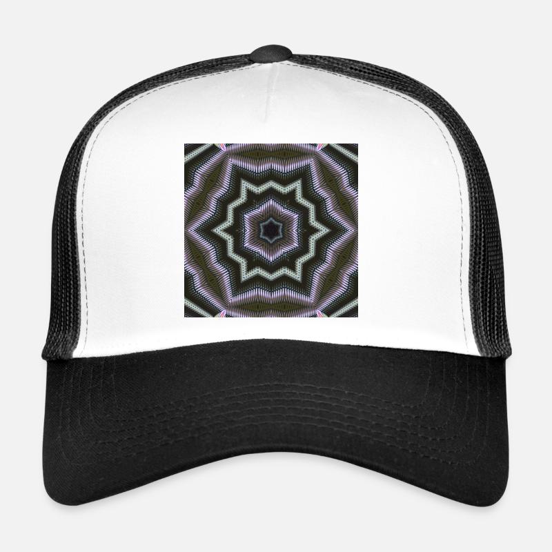 Kaleidoscopic Star Mandala Casquette trucker 