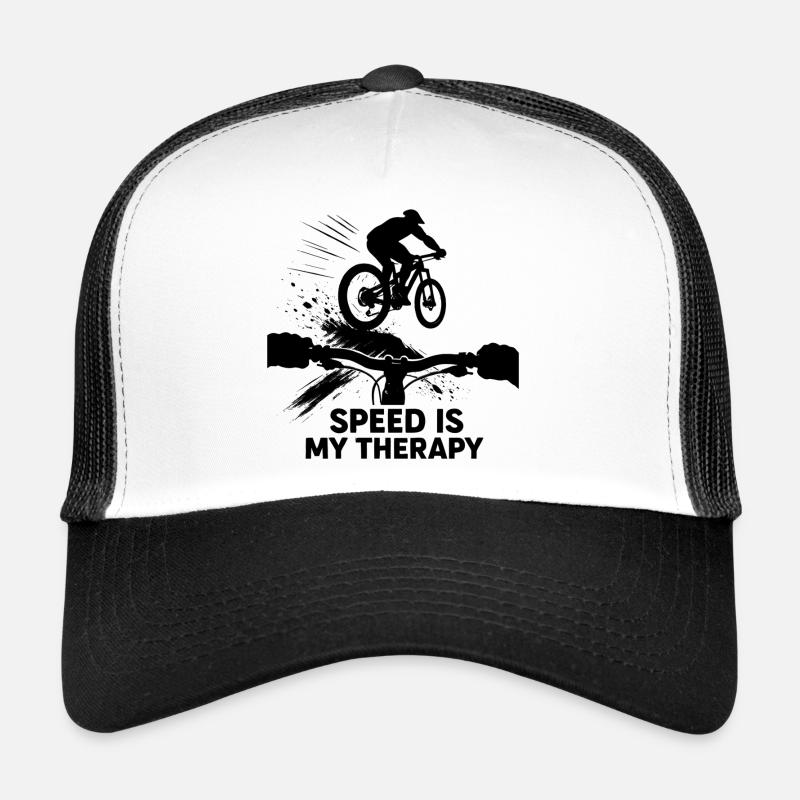 Downhill MTB POV Geschwindigkeit Therapie Geschenk Trucker Cap
